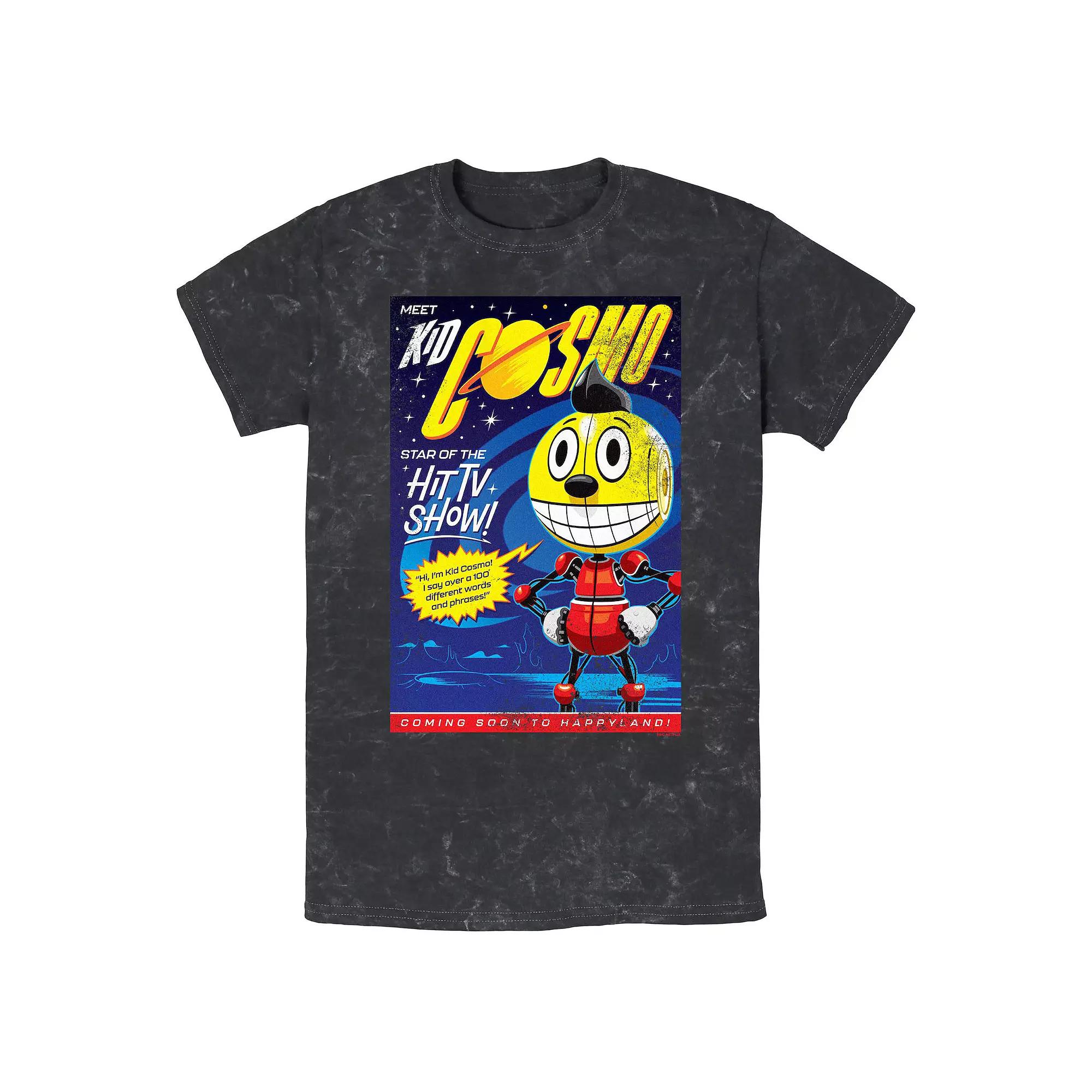 Men's The Electric State Kid Cosmo TV Show Star Mineral Wash Graphic Tee, Size: Medium, Black Product Image