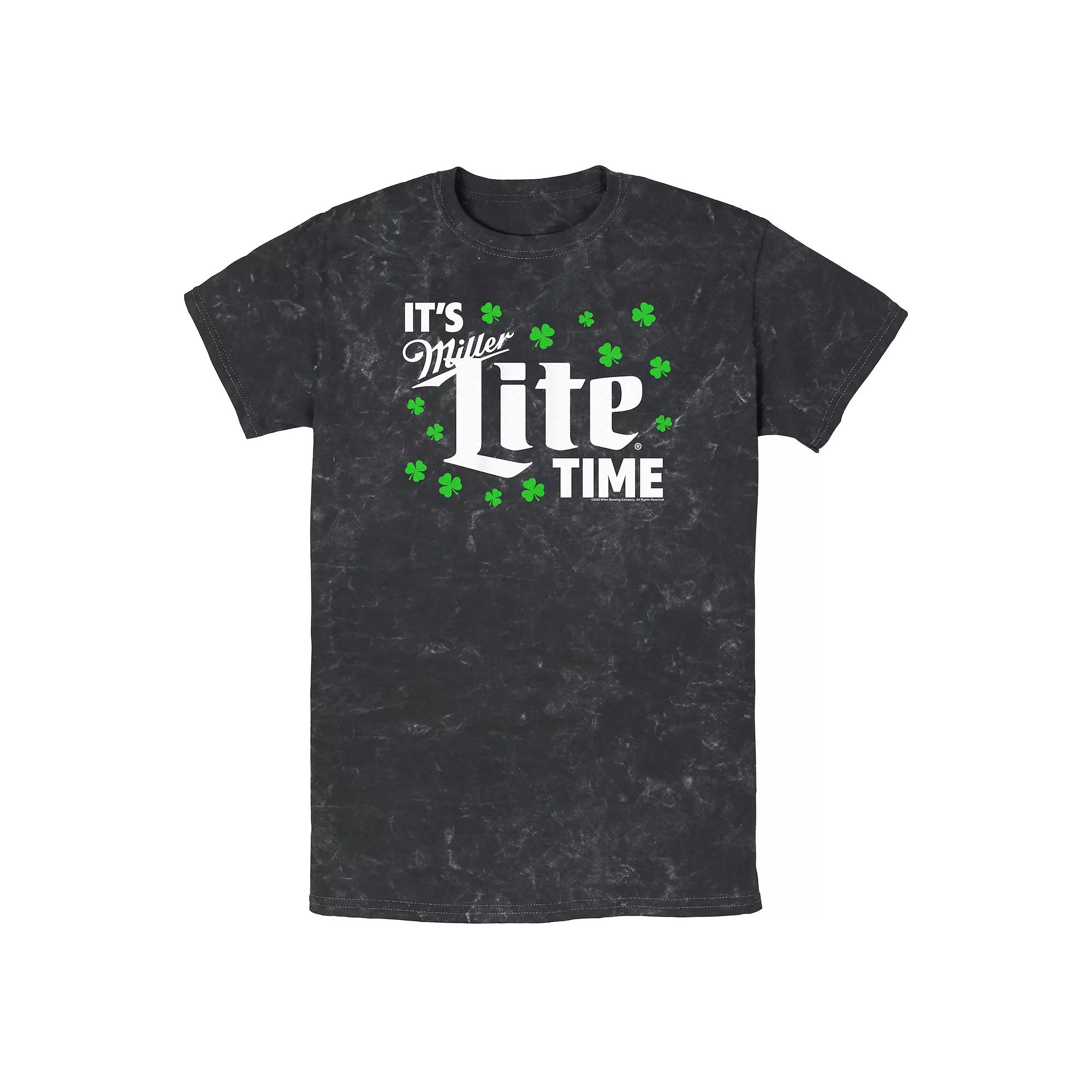 Men's Miller Lite It's Miller Lite Time Mineral Wash Graphic Tee,  Product Image