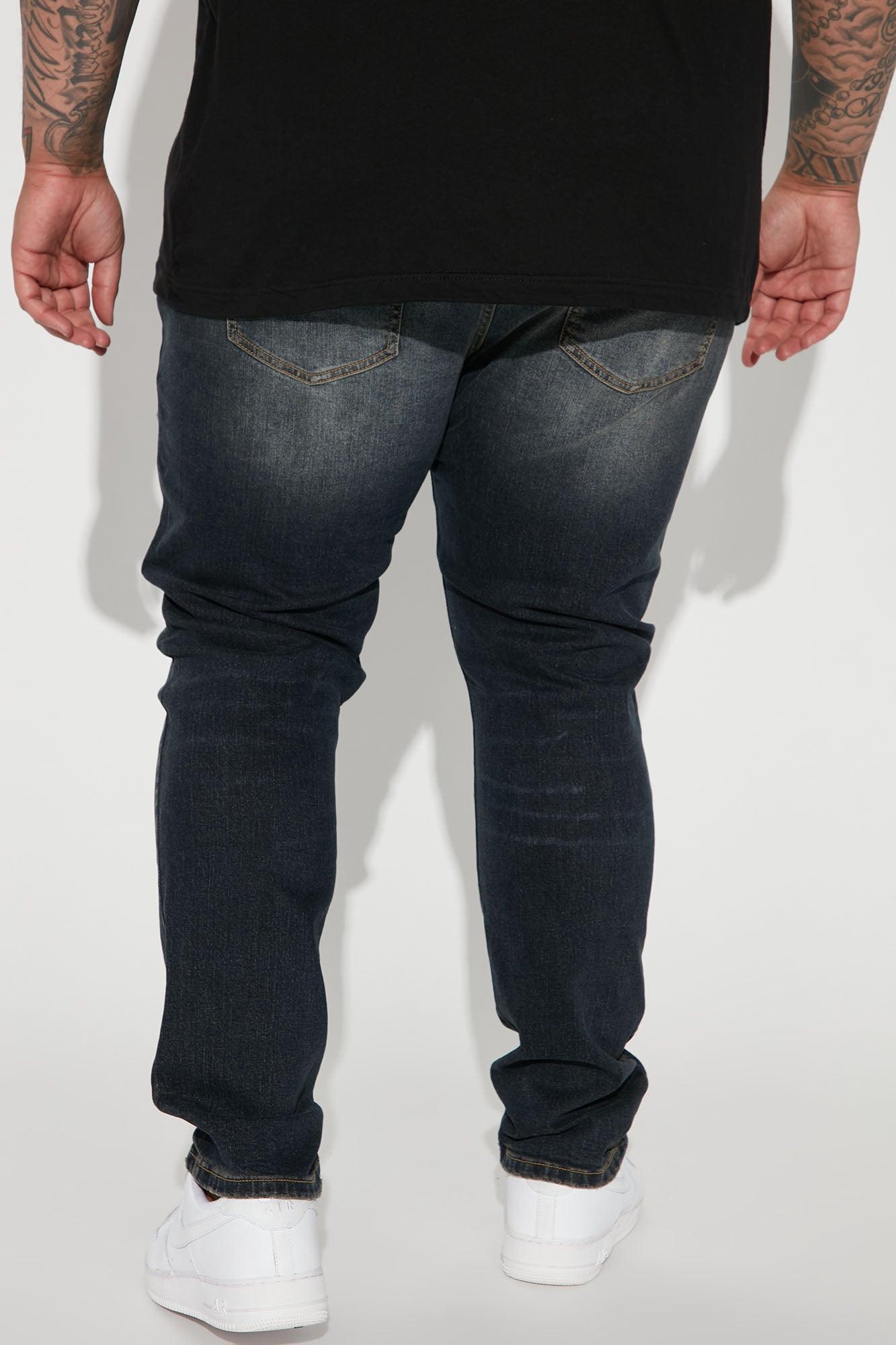 Day To Day Distressed Slim Jeans - Dark Wash Product Image