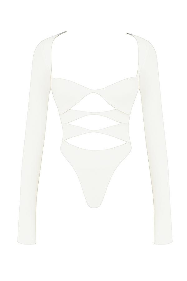 Danica  white cutout bodysuit Product Image