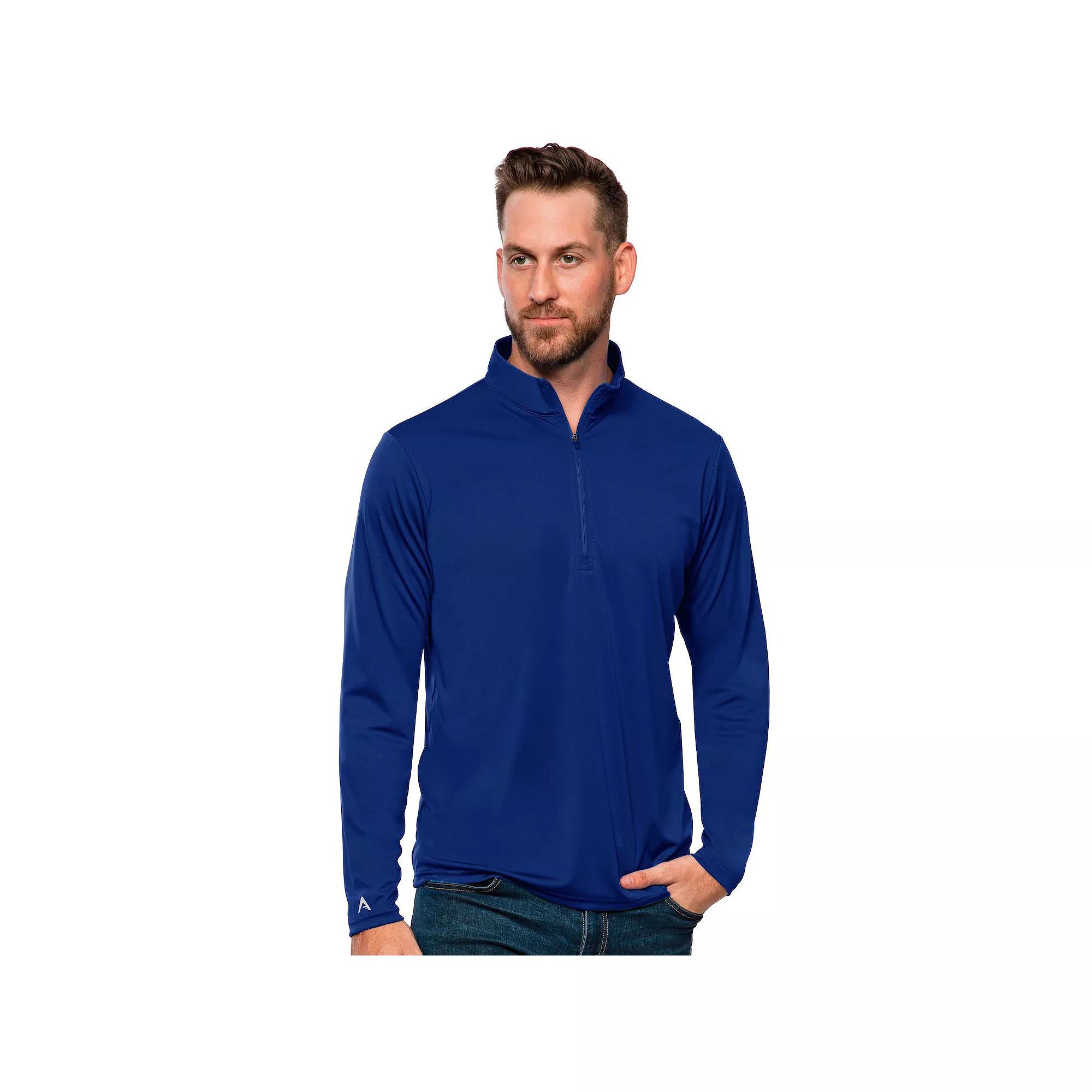 Men's Antigua Blank Tribute Quarter Zip Pullover,  Product Image