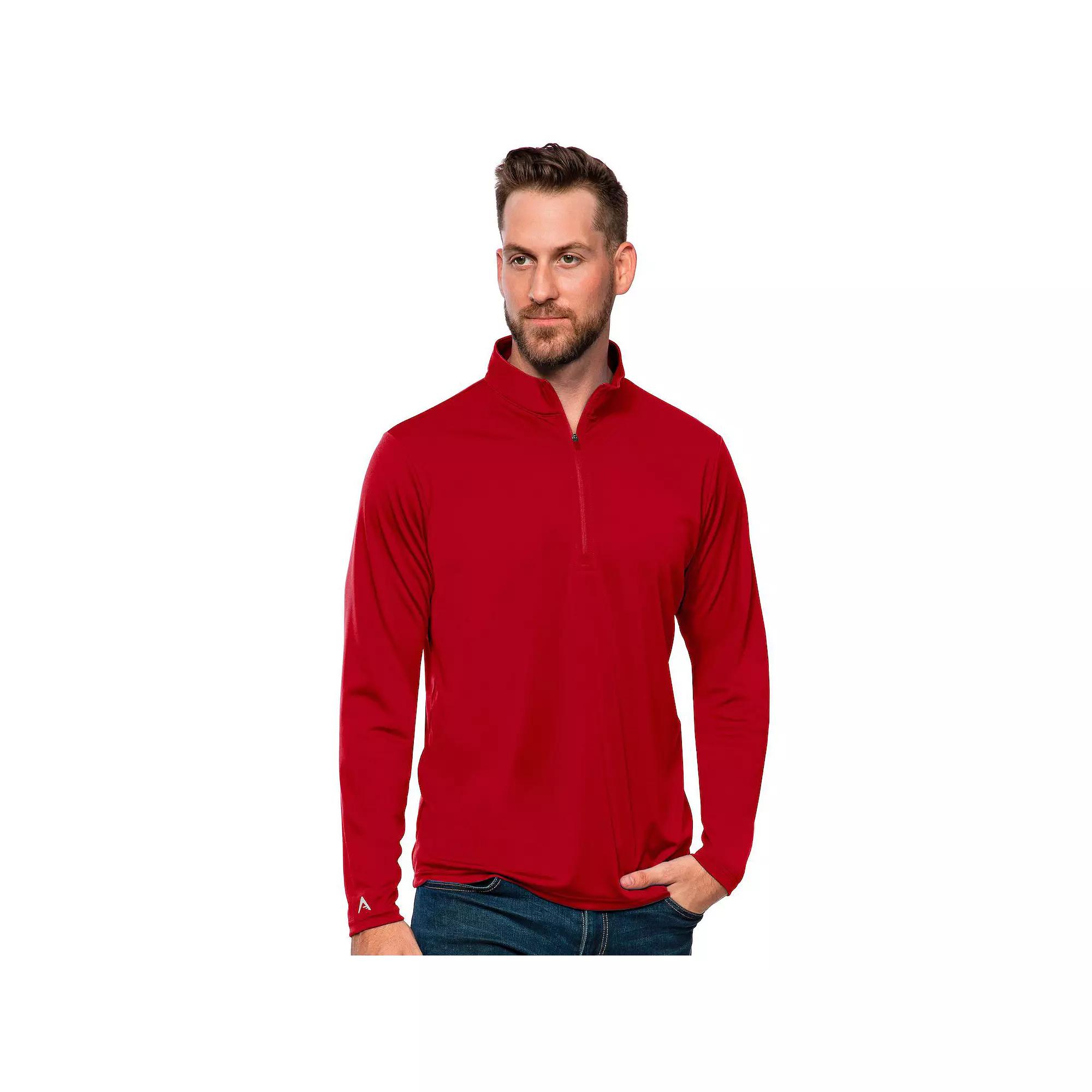 Men's Antigua Blank Tribute Quarter Zip Pullover,  Product Image