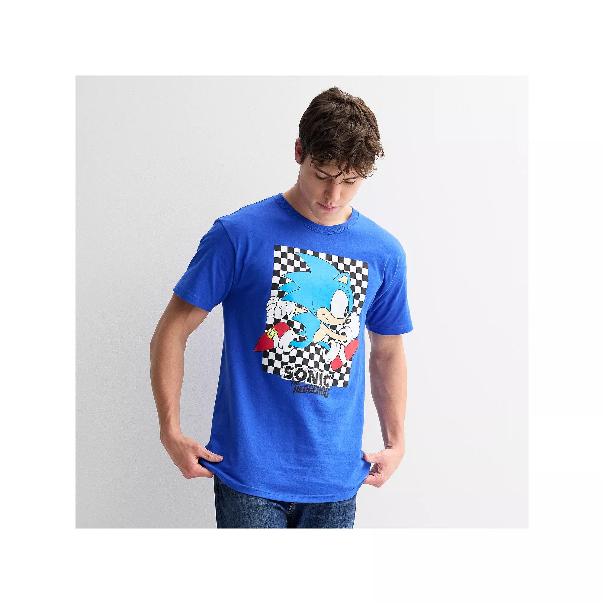Men's Bioworld Sonic Classic Checker Run Graphic Tee,  Product Image