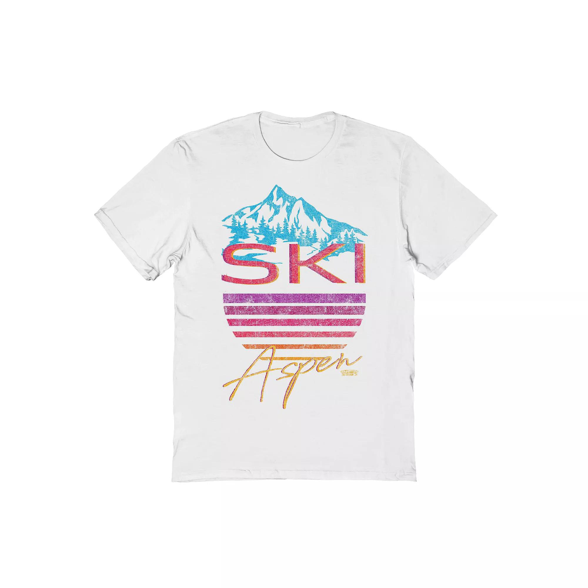 Men's Ski Aspen White Graphic Tee, Adult Unisex,  Product Image