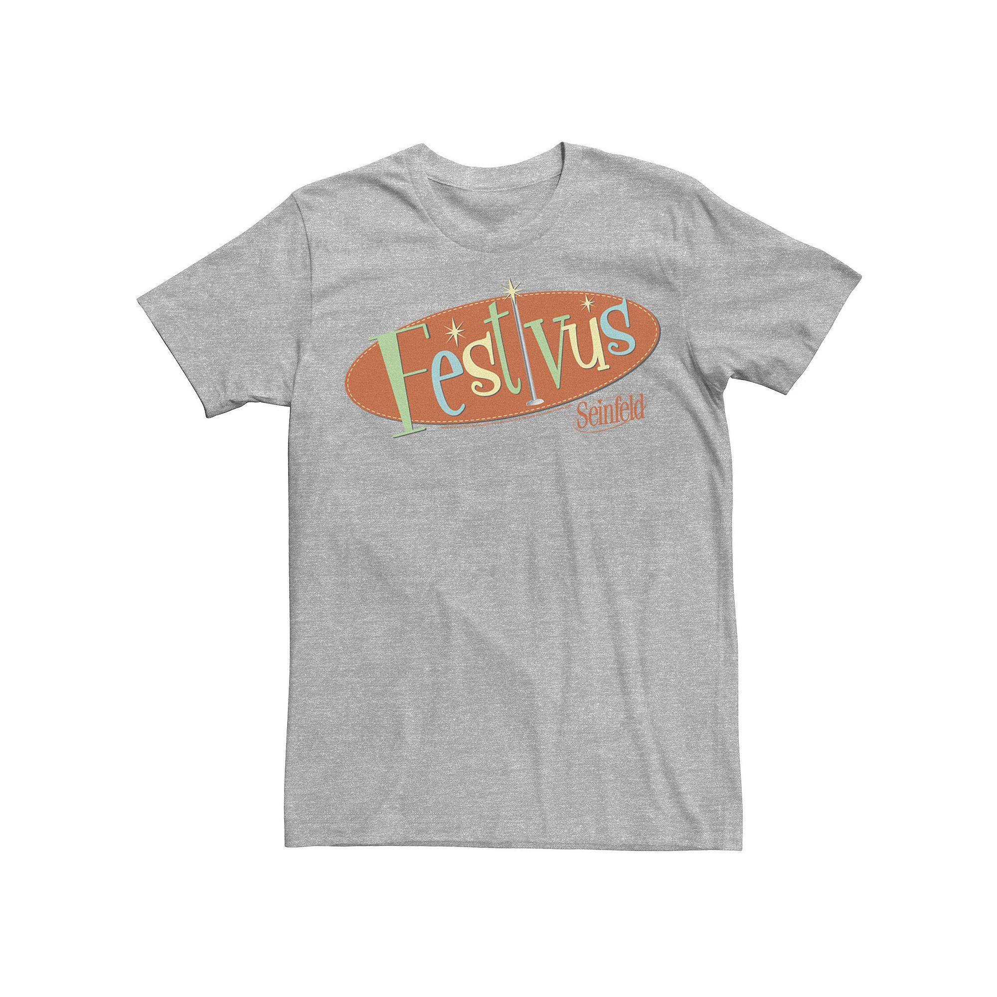 Men's Seinfeld Festivus Logo Tee, Size: Large, Athletic Grey Product Image