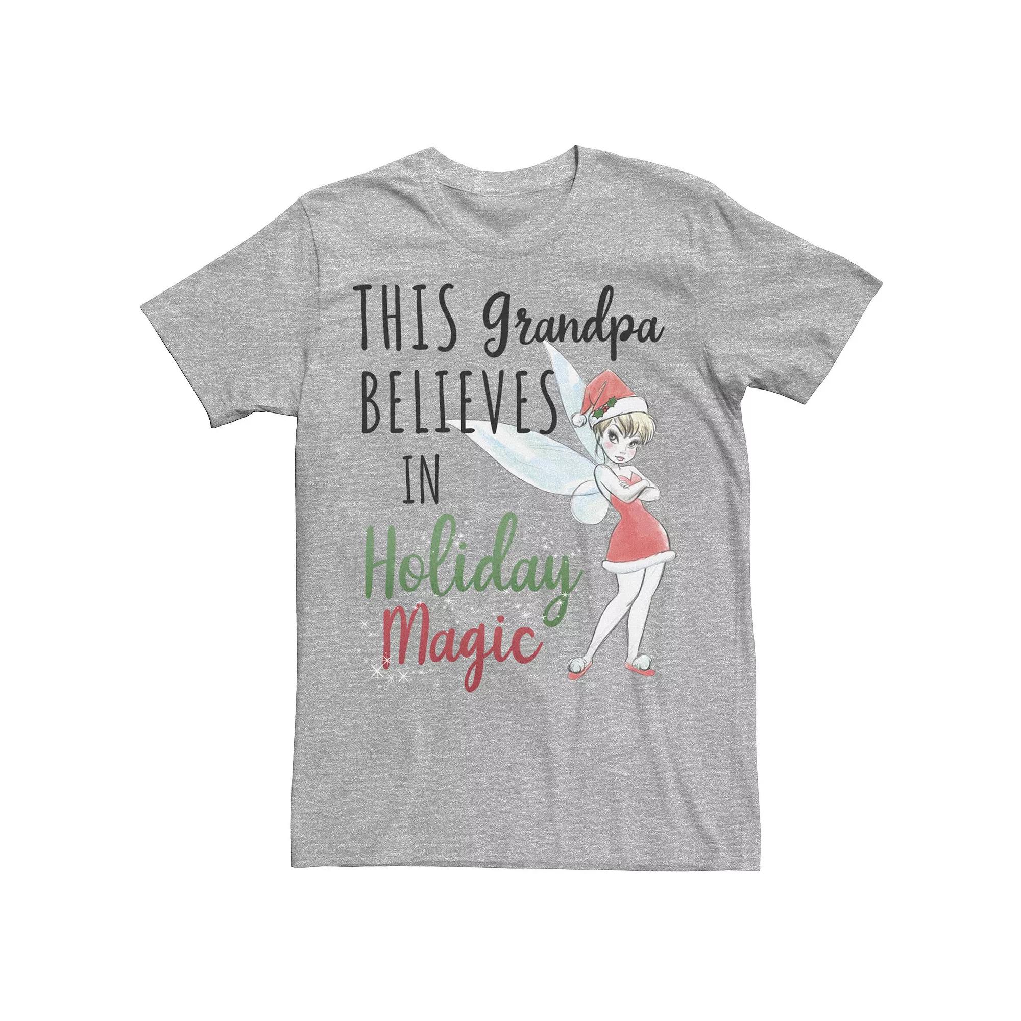 Disney's Peter Pan Christmas Tinker Bell Holiday Magic Grandpa Men's Tee,  Product Image