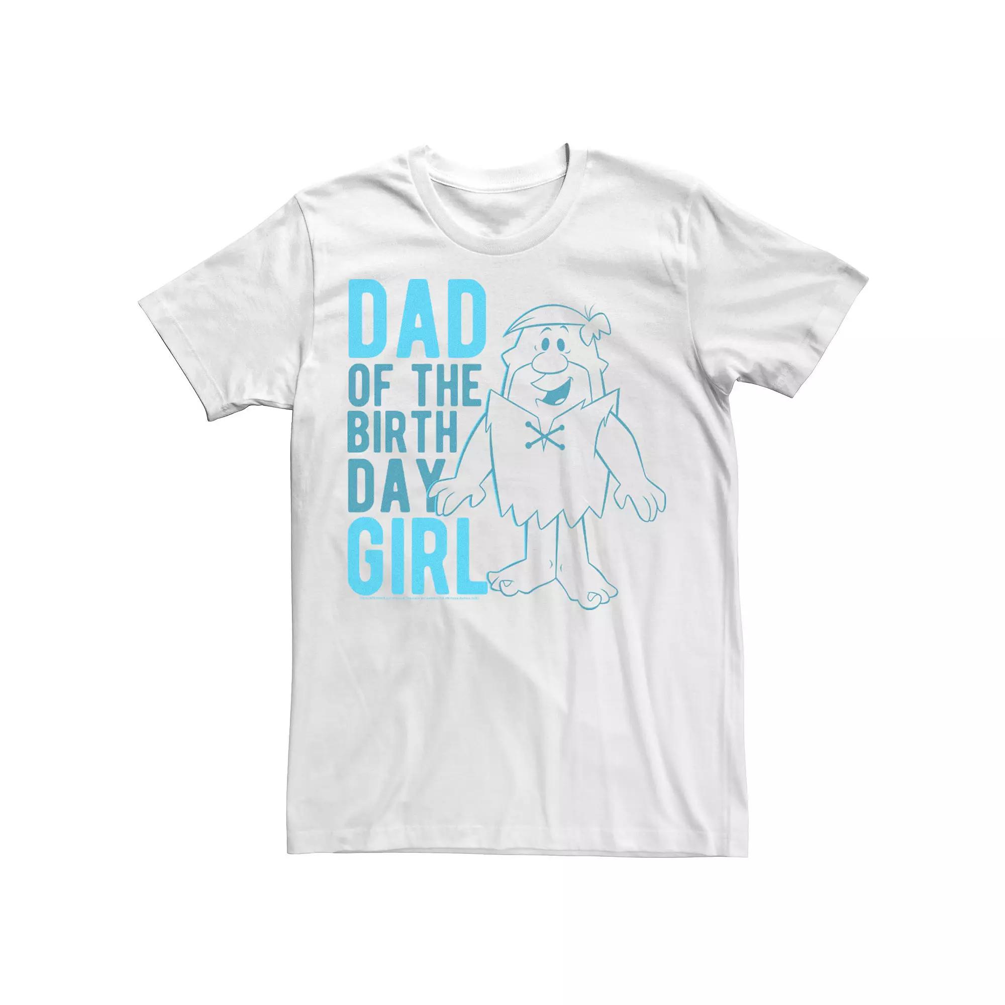 Men's Flinstones Barney Dad Of The Birthday Girl Text Tee,  Product Image