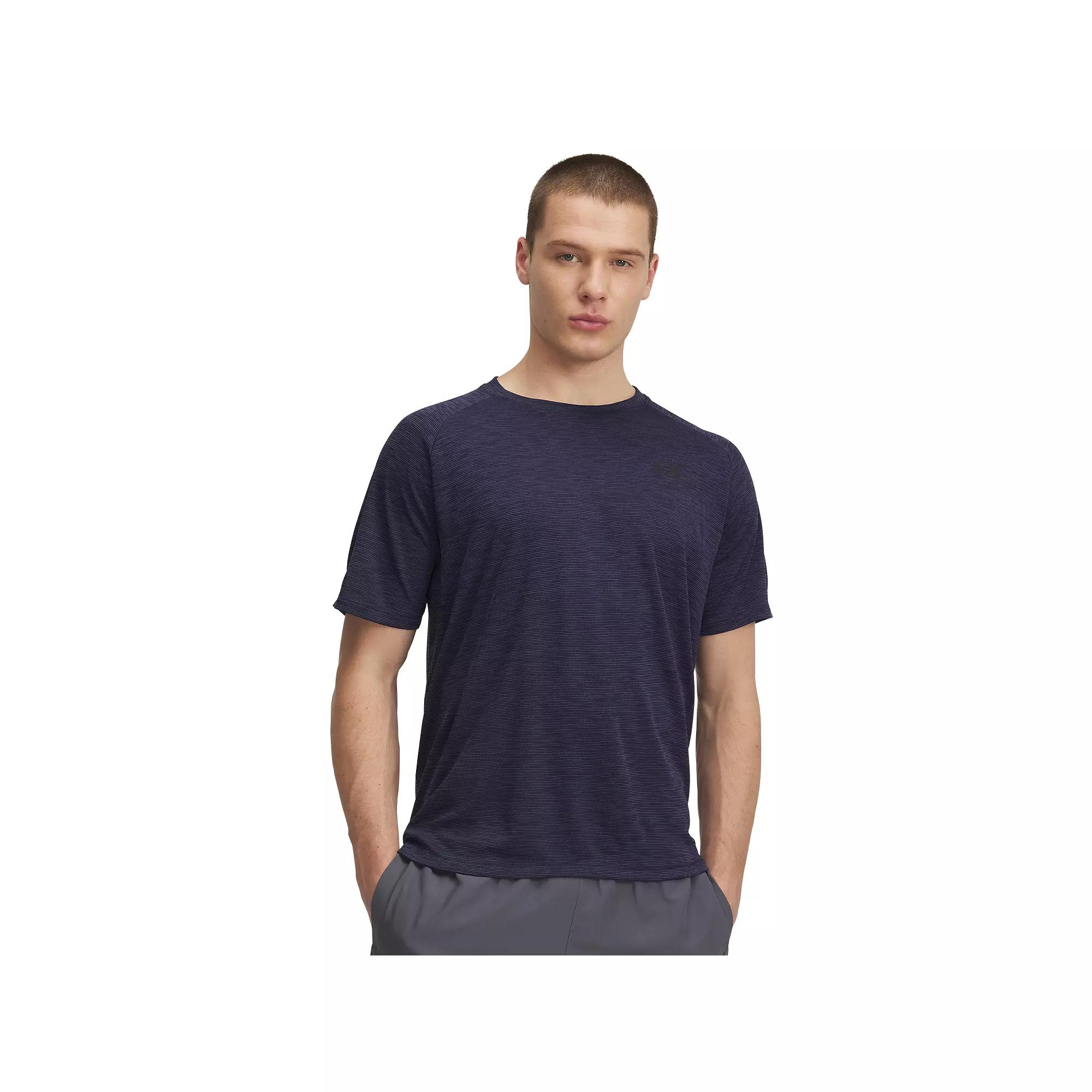 Big & Tall Under Armour Tech™ Textured Short Sleeve Tee, Men's, Size: XXL Tall, Downpour Gray Product Image