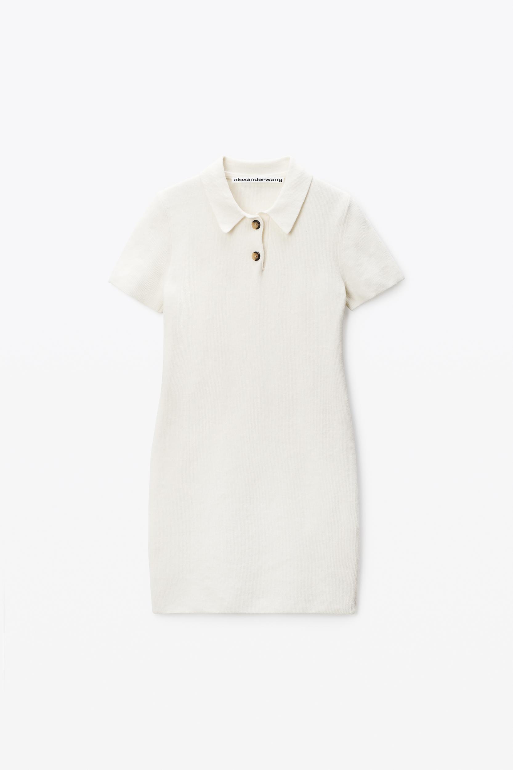 Ivory Cotton-blend Chenille Minidress Product Image