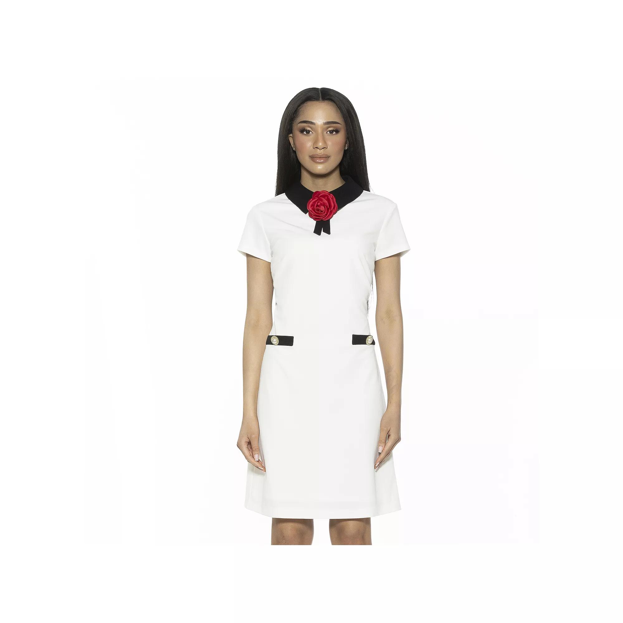 Women's ALEXIA ADMOR Sandra Collared Cap Sleeve Shift Dress,  Product Image