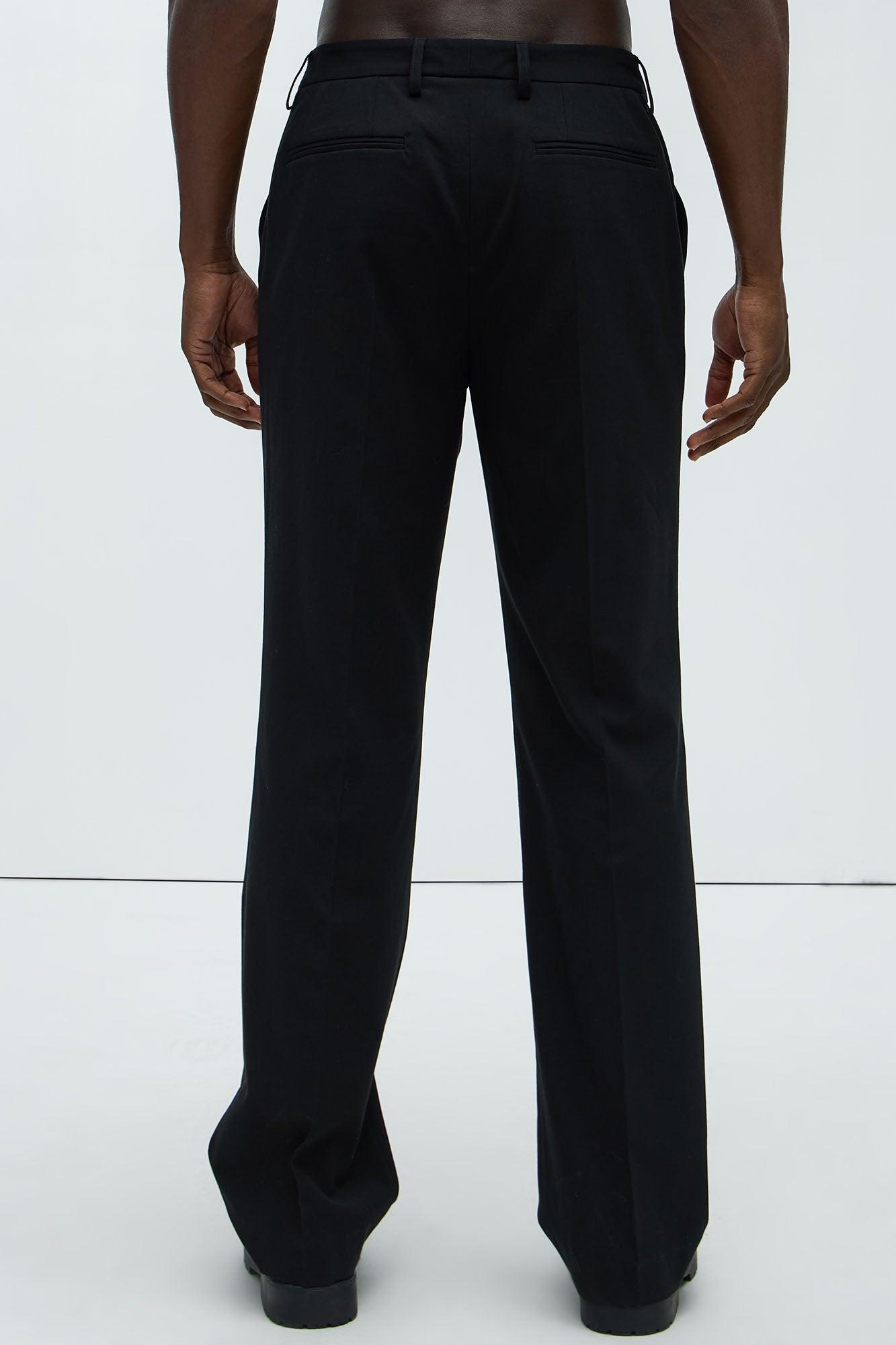Modern Stretch Straight Trousers - Black Product Image