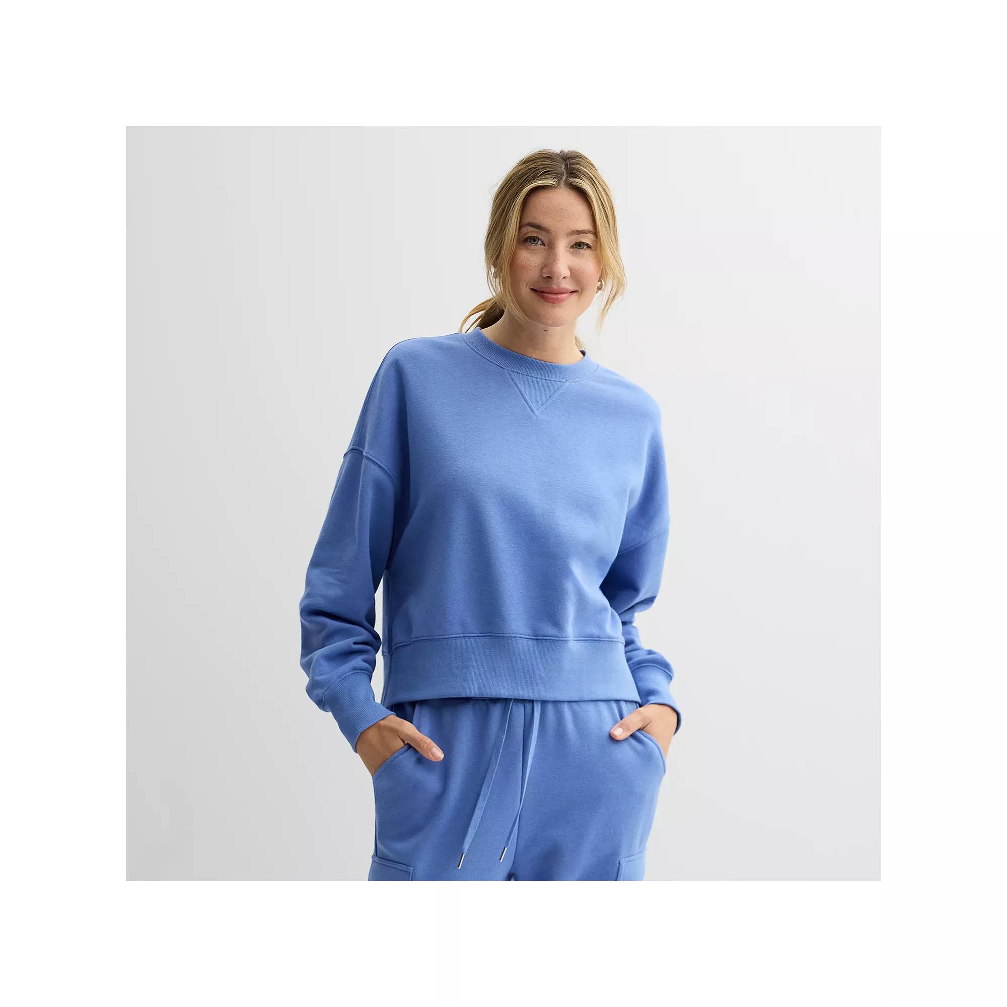 Women's Sonoma Goods For Life® Boxy Crewneck Sweatshirt, Size: Small, Pandora River Product Image