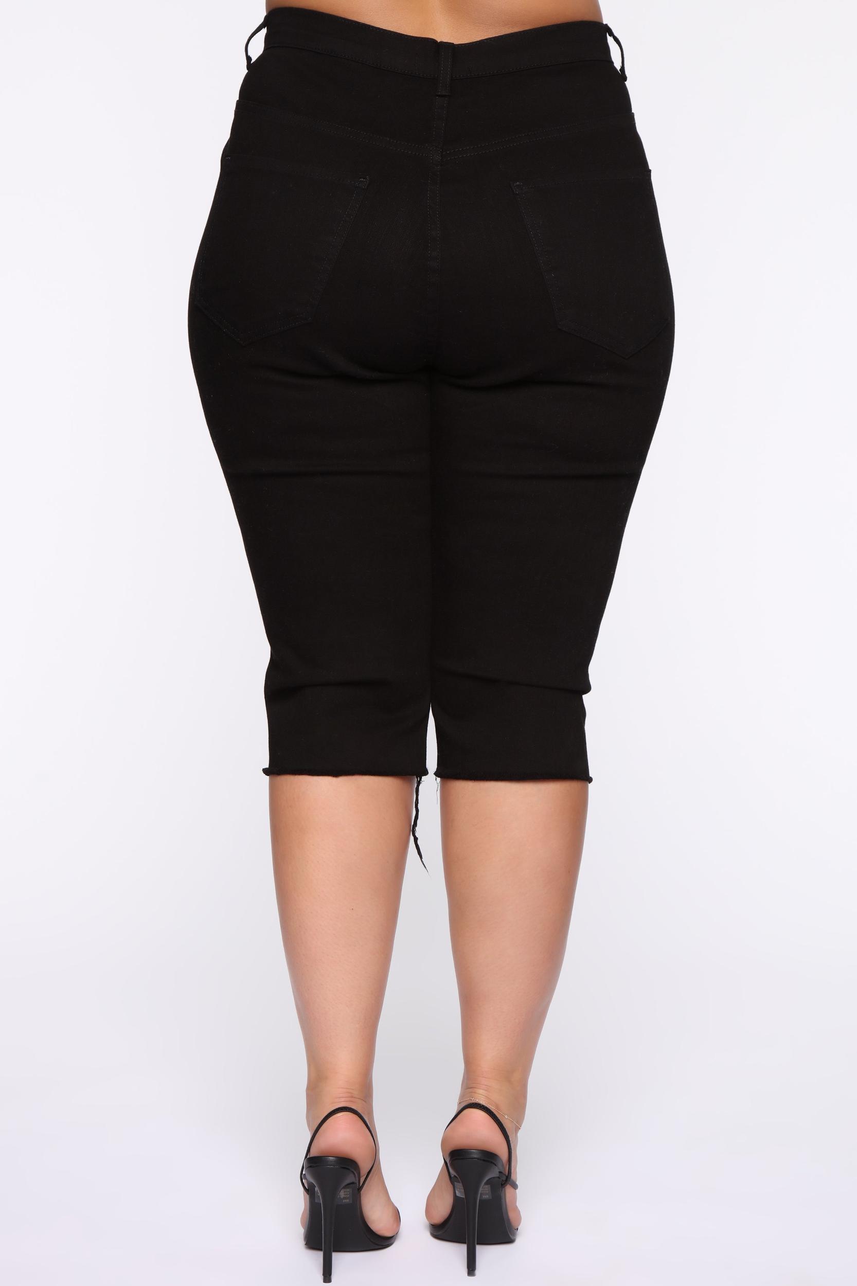 Live In My Skinny Denim Capri Jeans - Black Product Image