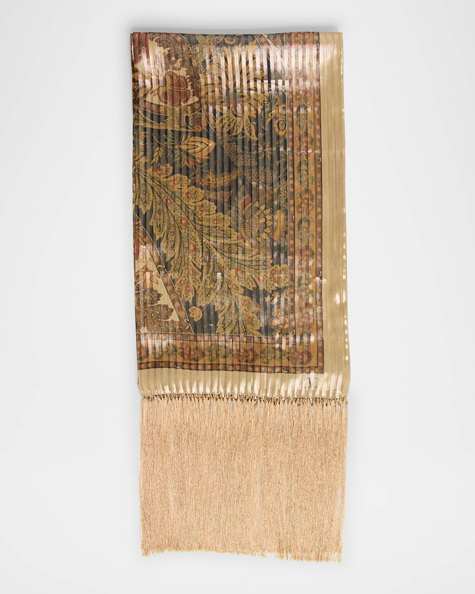 Paisley-Print Silk Scarf Product Image