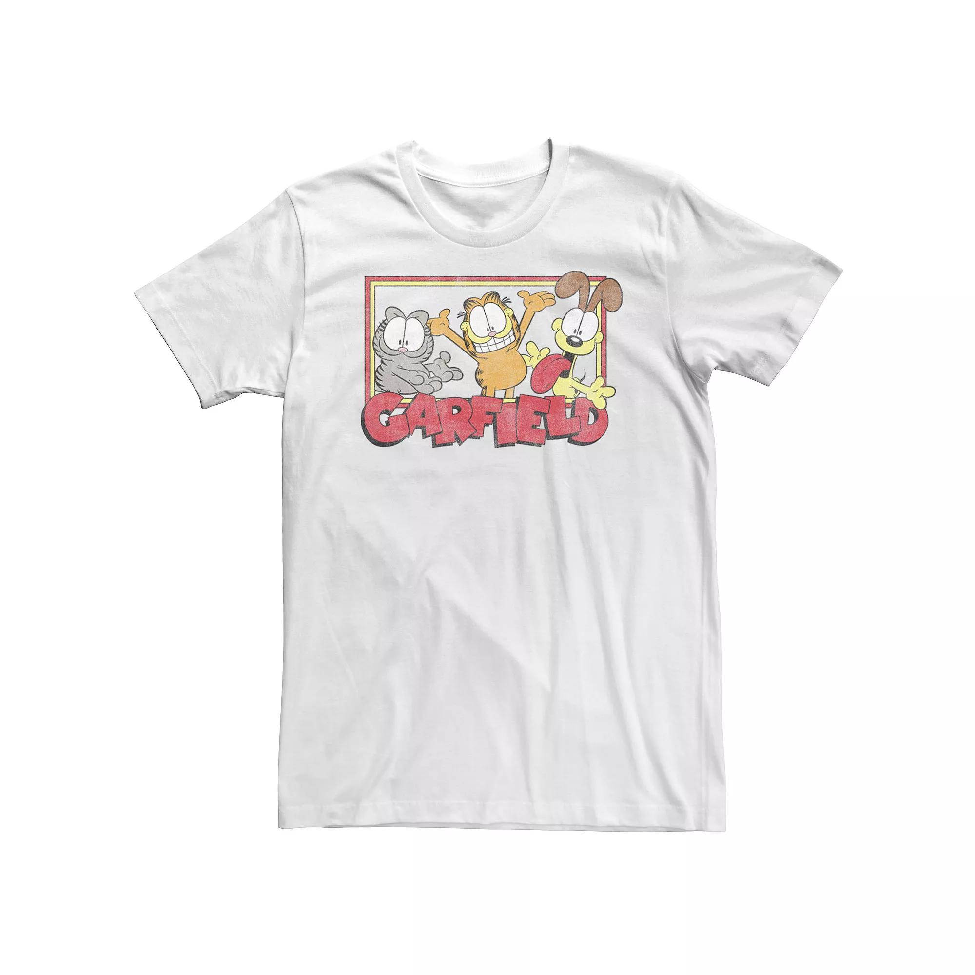 Big & Tall Garfield Trio Portrait Panels Tee, Men's,  Product Image