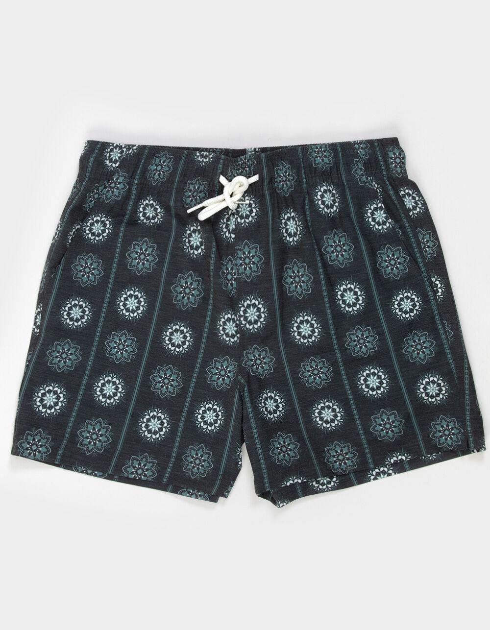 RSQ Mens Dotted Medallions Swim Shorts - BLACK Product Image