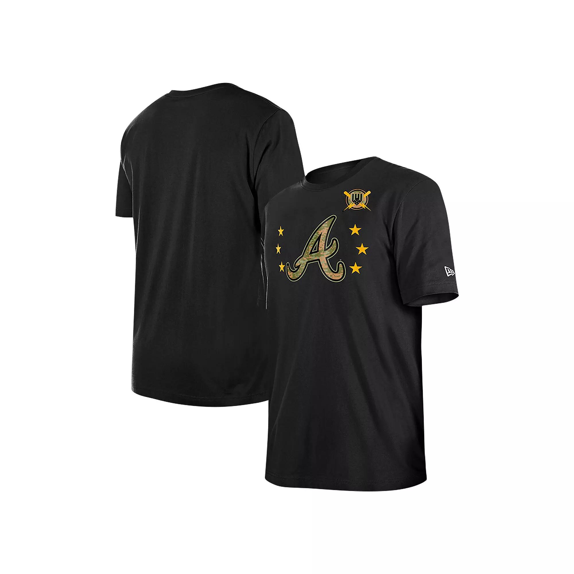 Men's New Era Black Atlanta Braves 2024 Armed Forces Day T-Shirt,  Product Image