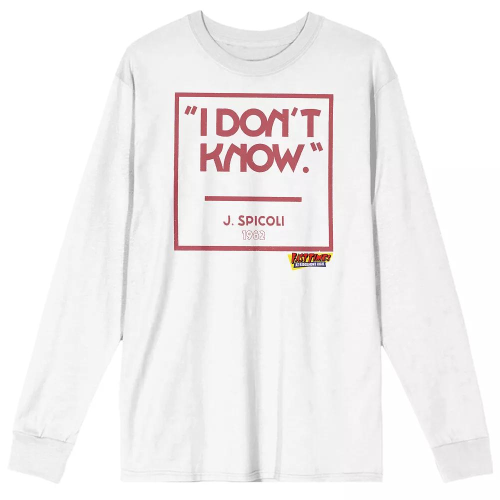 Men's Fast Times At Ridgemont High Sweatshirt, Size: Small, White Product Image