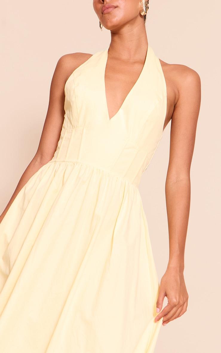 Lemon Woven Halterneck Sleeveless Midaxi Dress Product Image