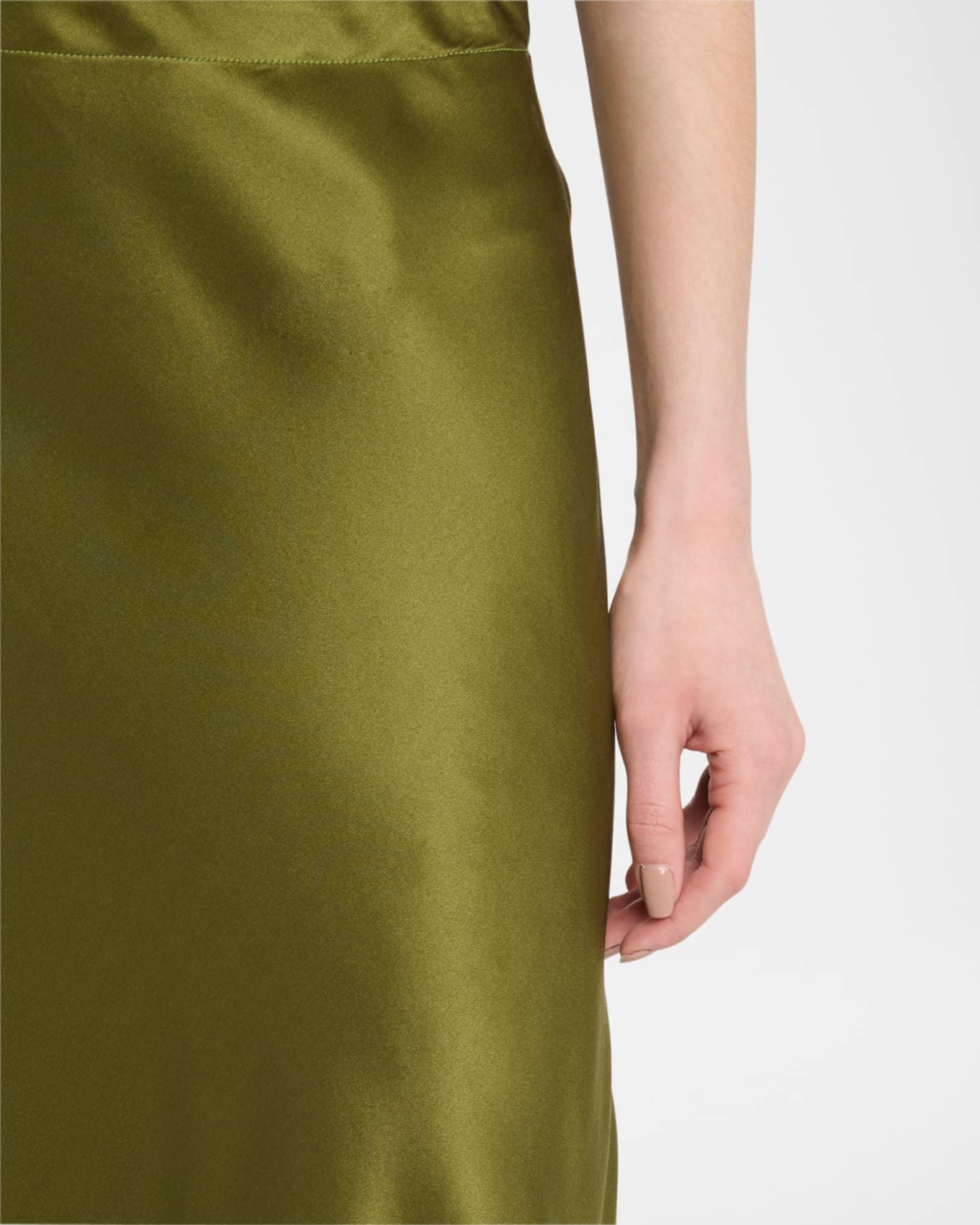 Bias Silk Midi Skirt Product Image
