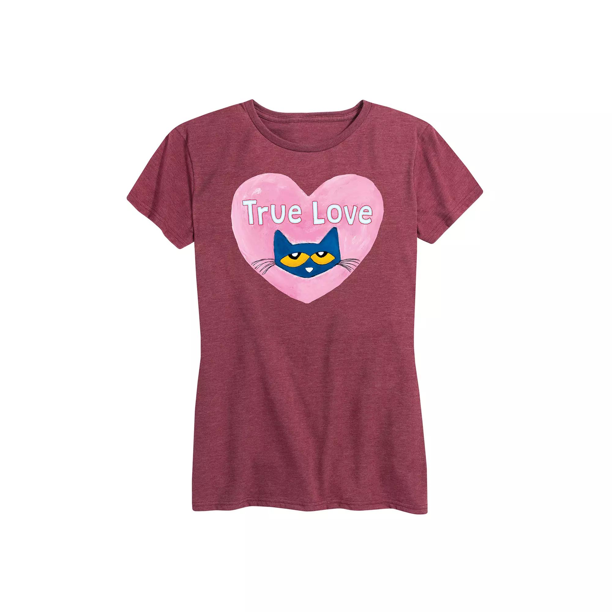 Women's Pete The Cat True Love Graphic Tee,  Product Image