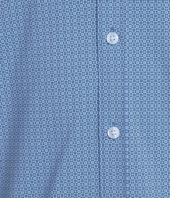 Hart Schaffner Marx Luxury Performance Short Sleeve Geo Floral Coat Front Shirt Product Image