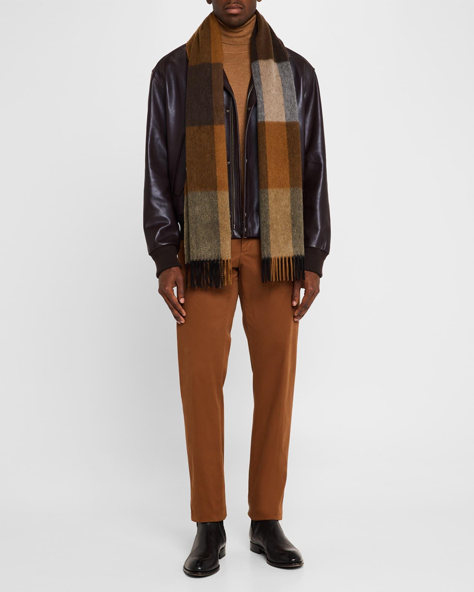 Men's Oasi Cashmere Plaid Scarf Product Image