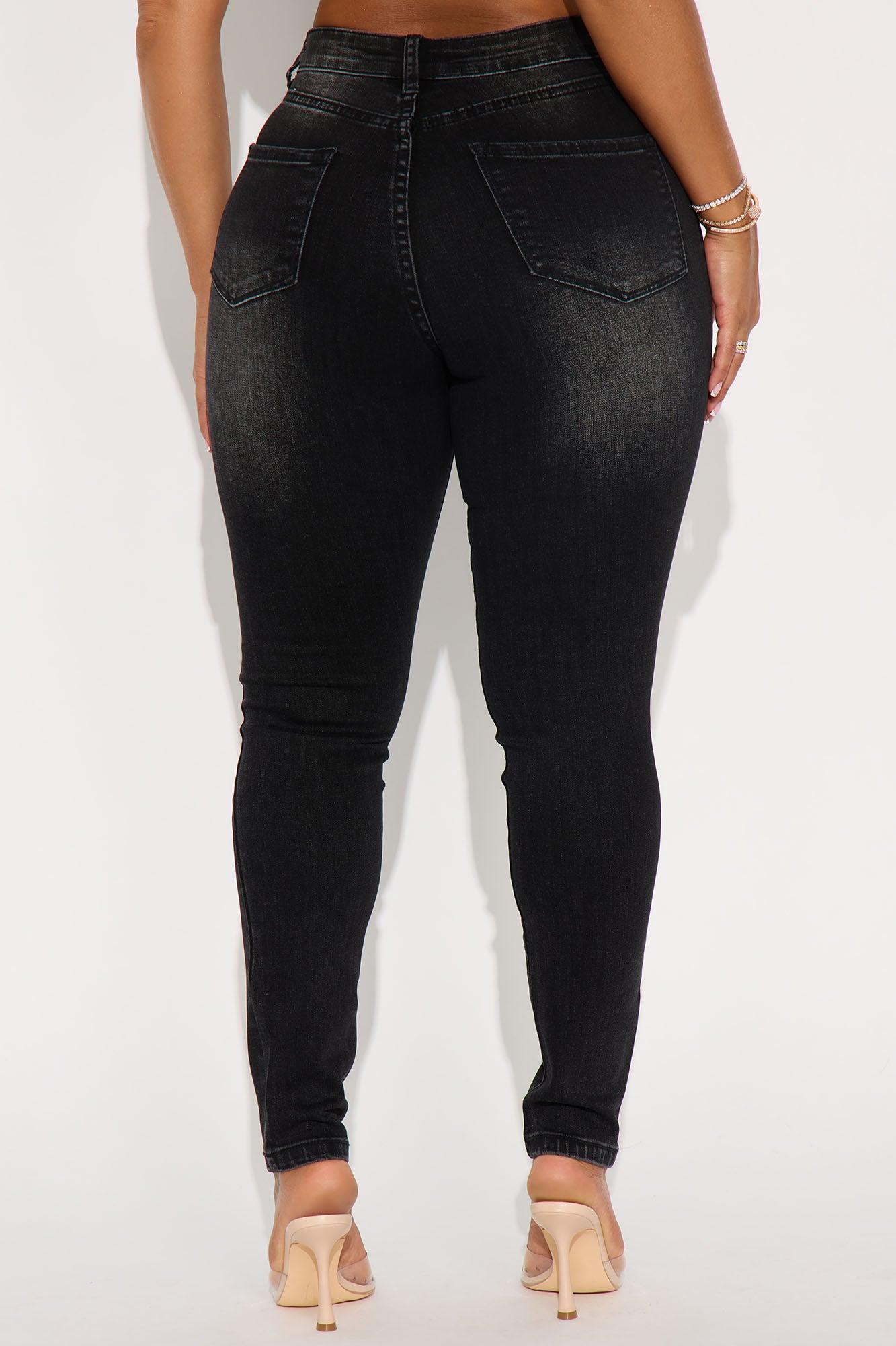 In The Black Skinny Jeans - Black Wash Female Product Image