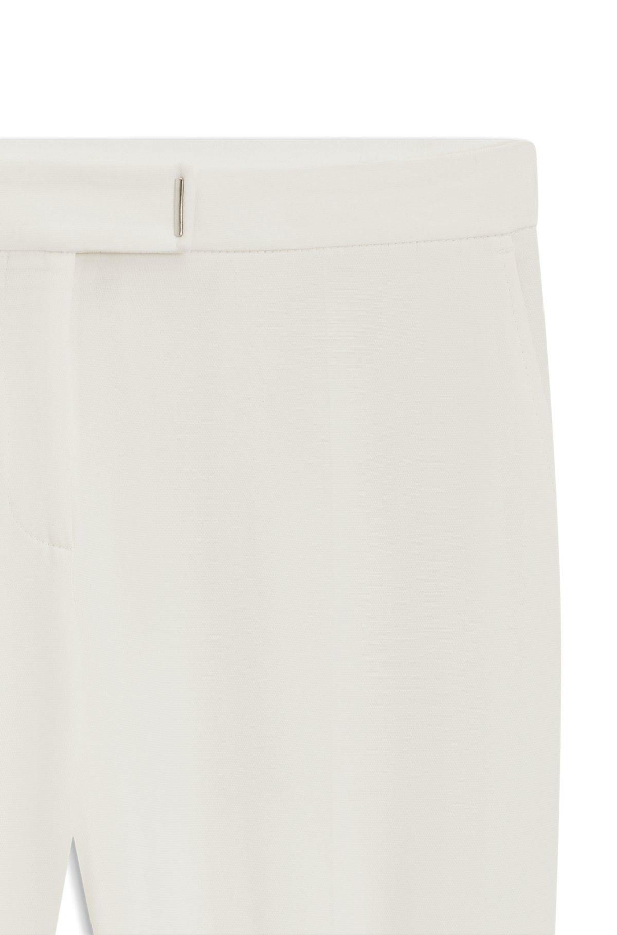 BOSS - Slim-fit trousers with slit hems - White Product Image