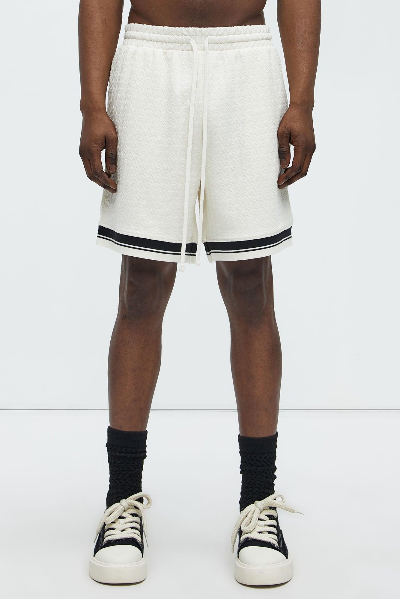 Princeton Textured Shorts - Cream Product Image
