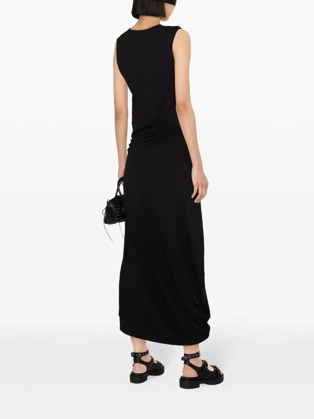 draped crepe maxi dress Product Image