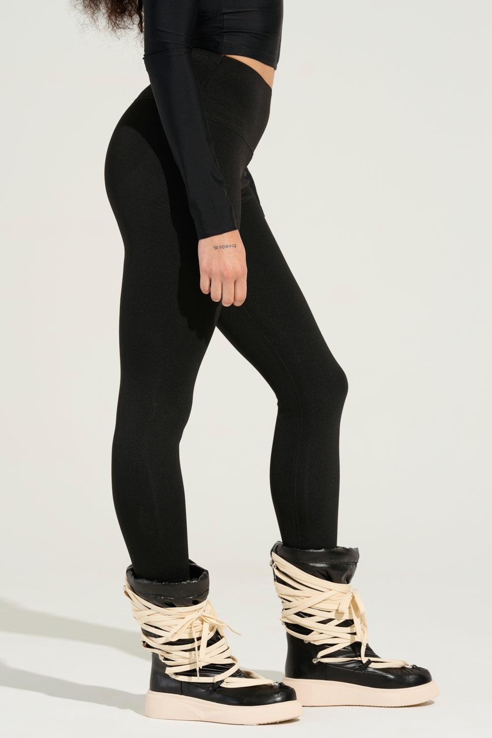 SNUGGLE FLEX FLEECE LEGGING IN BLACK Product Image