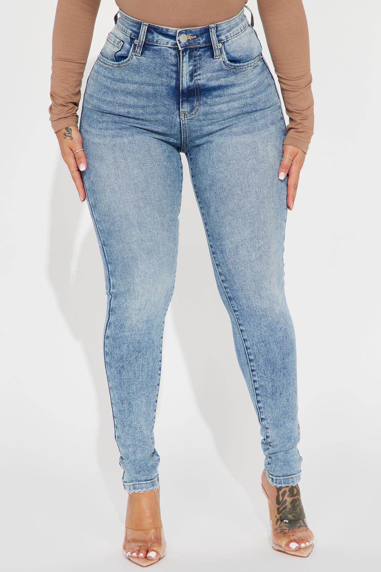 Contour Beauty Sculpting Stretch Skinny Jeans - Light Wash Product Image