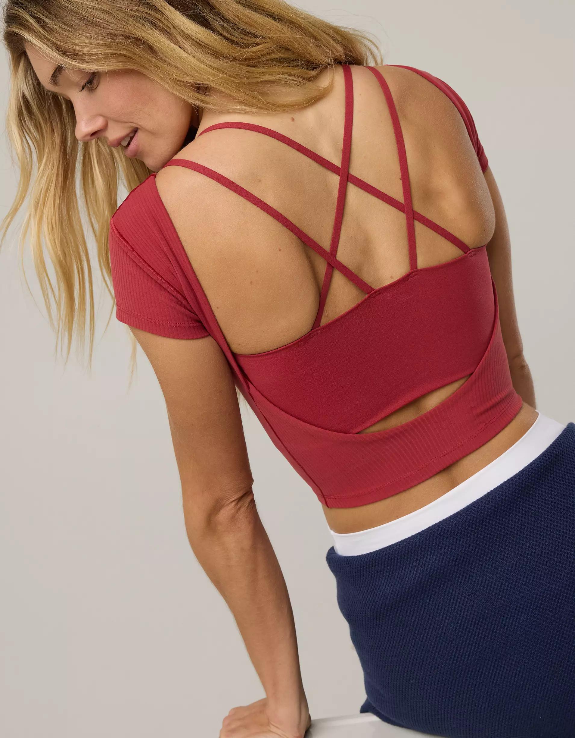 OFFLINE By Aerie Real Me XTRA Rib Open Back T-Shirt Product Image