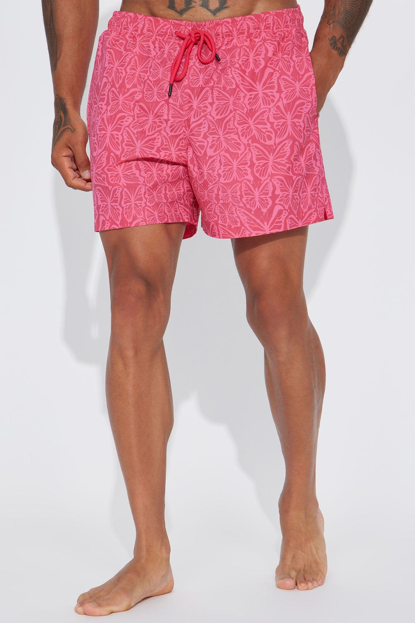 Born 2 Fly Print Change Swim Mid Trunk - Pink Product Image