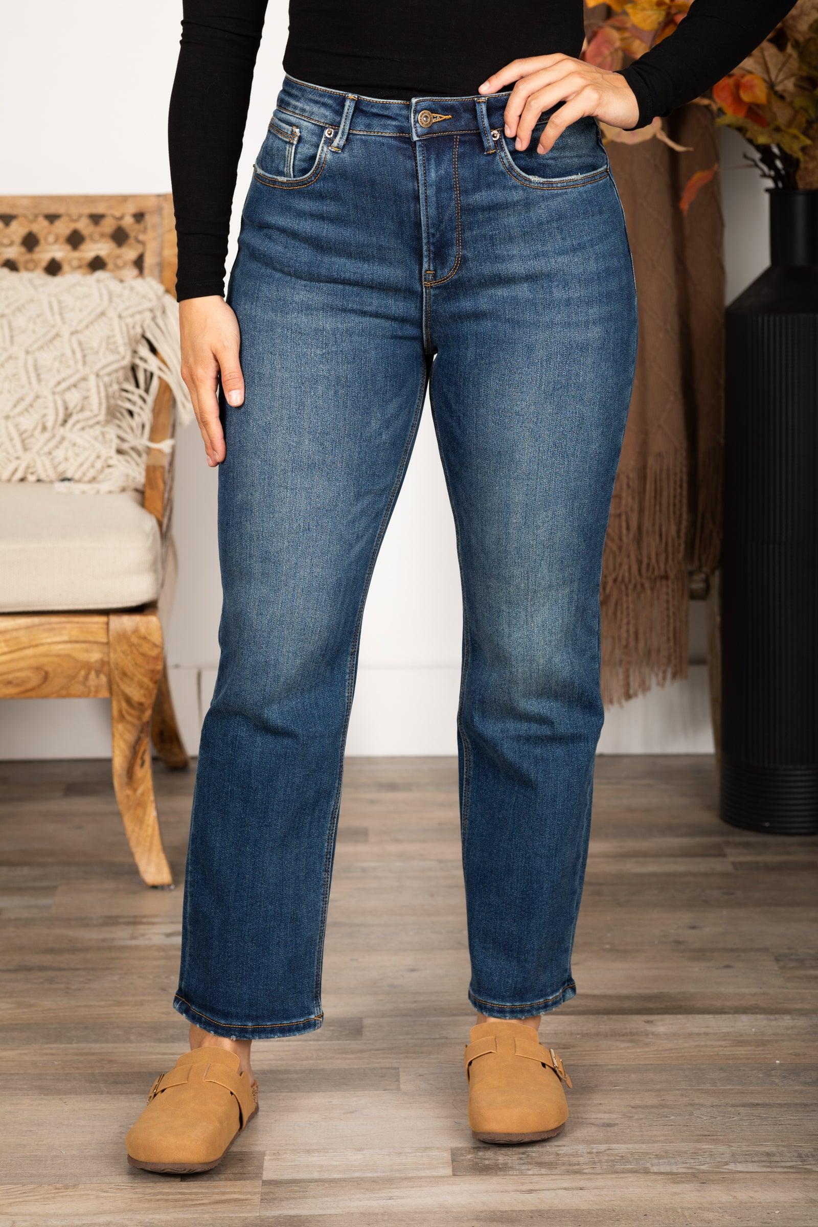 Mica Fleece Lined Straight Leg Jeans Product Image