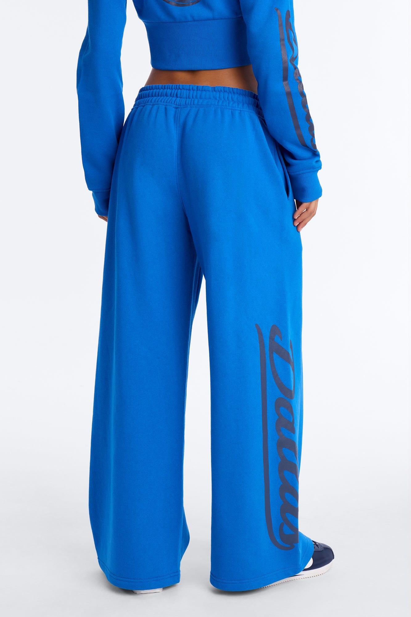 NBA Dallas Mavericks Fleece Wide Leg Pants - Blue Female Product Image