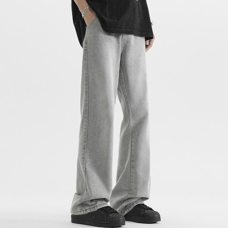 Men's American Retro High Street Loose Straight Jeans Product Image