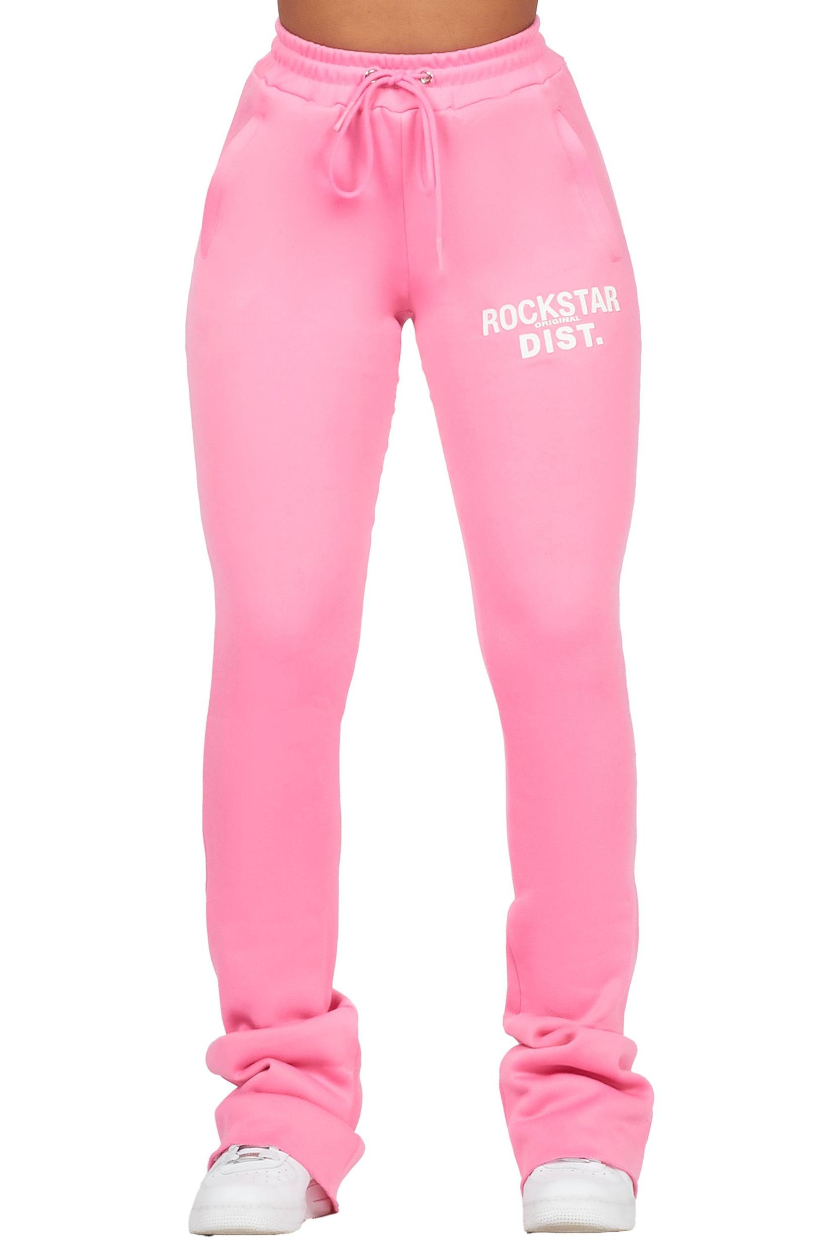 Juliana Bubblegum Pink Super Stacked Track Pant Female Product Image