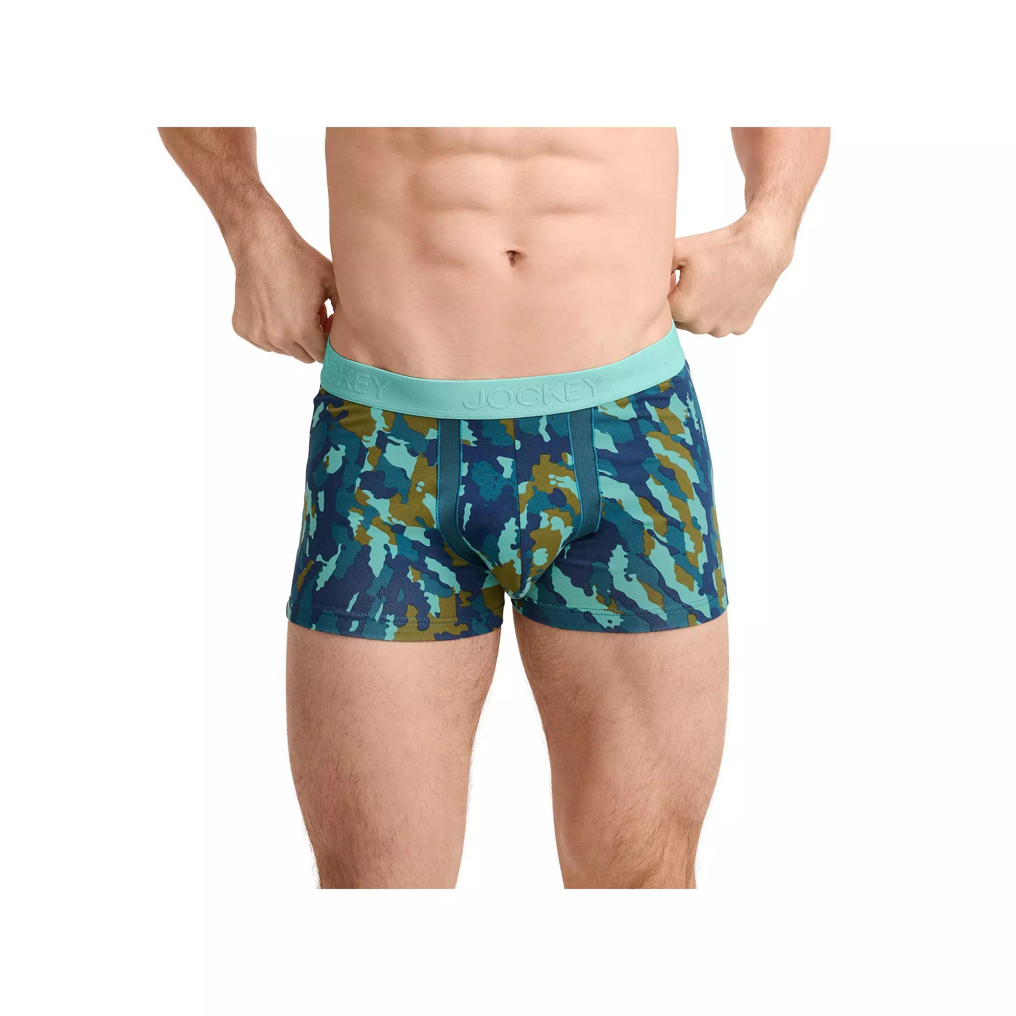 Men's Jockey® 3-Pack Chafe Proof Pouch Cotton Stretch 3" Trunk,  Product Image