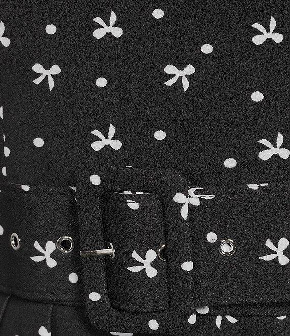 Honey and Rosie Polka Dot Sweetheart Neck Belted Wide Leg Jumpsuit Product Image