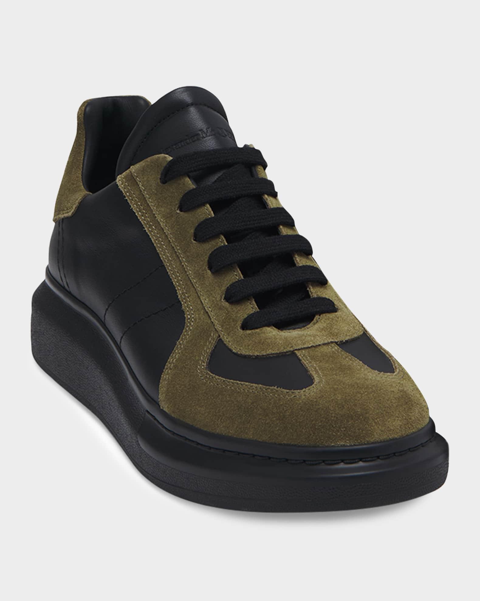 Men's Leather and Suede Oversized Sneakers Product Image