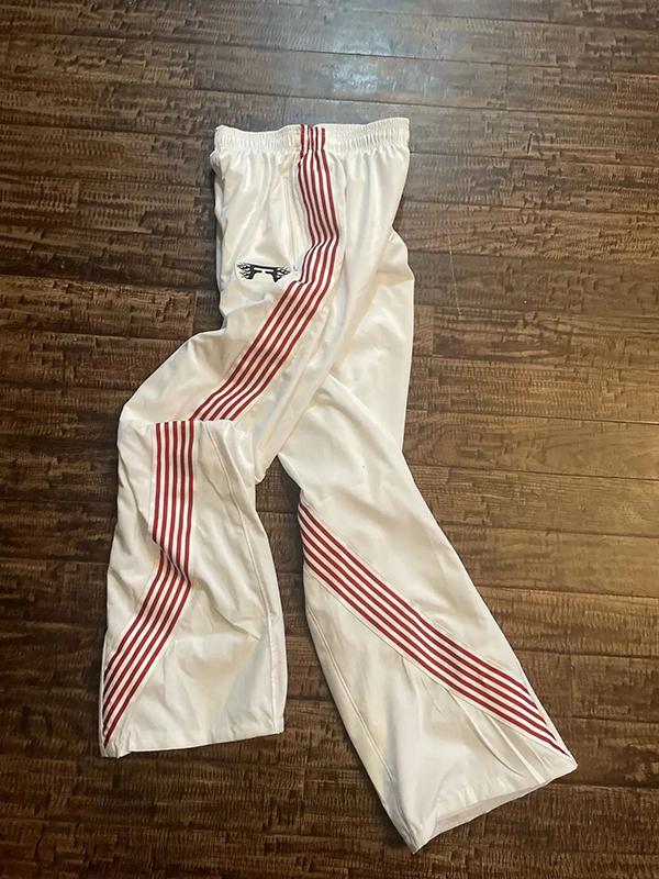 Retro-Inspired Striped Casual Wide Leg Pants Product Image