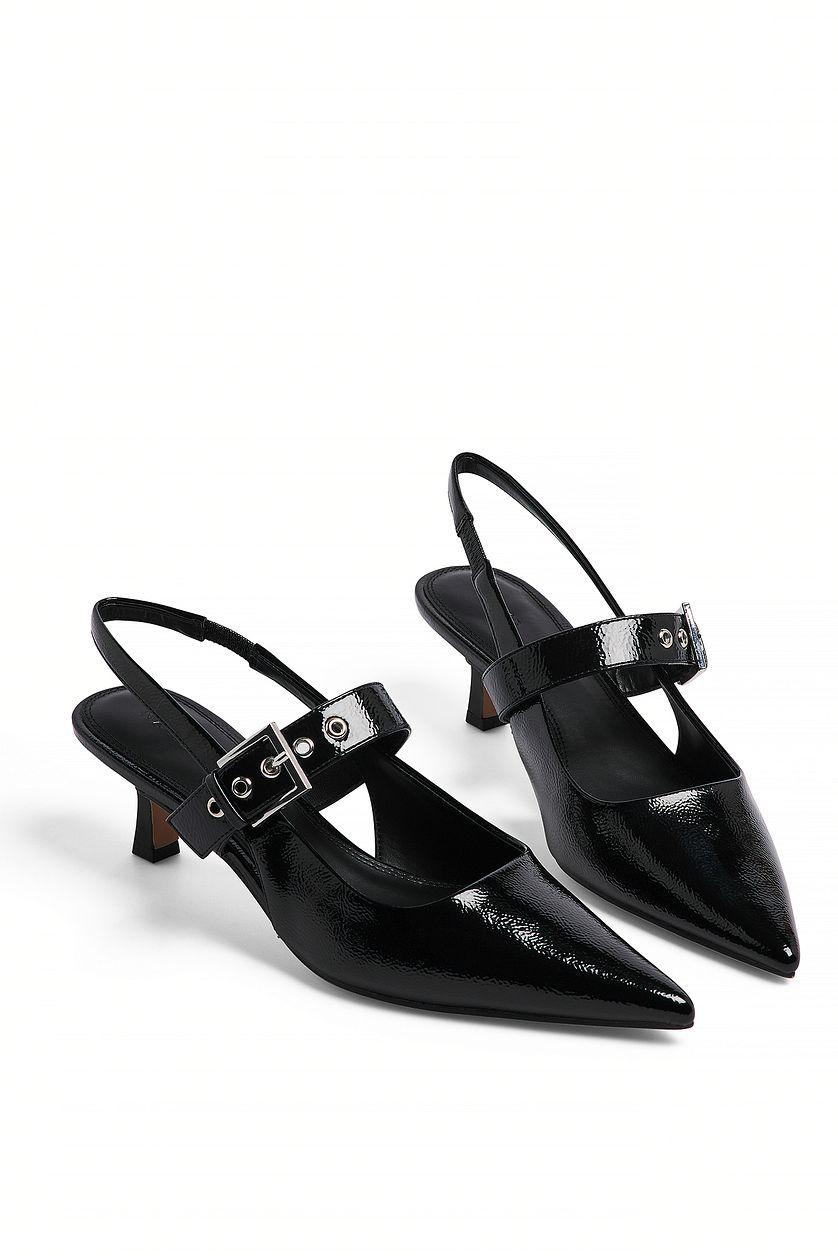 Eyelet Strap Slingback Pumps Product Image