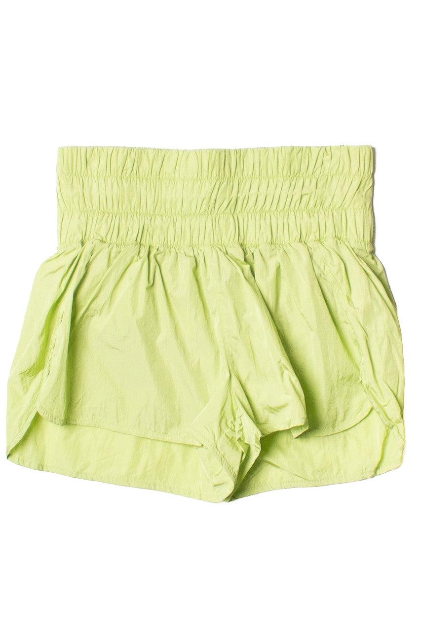 Lime Green Lined Athletic Shorts Product Image