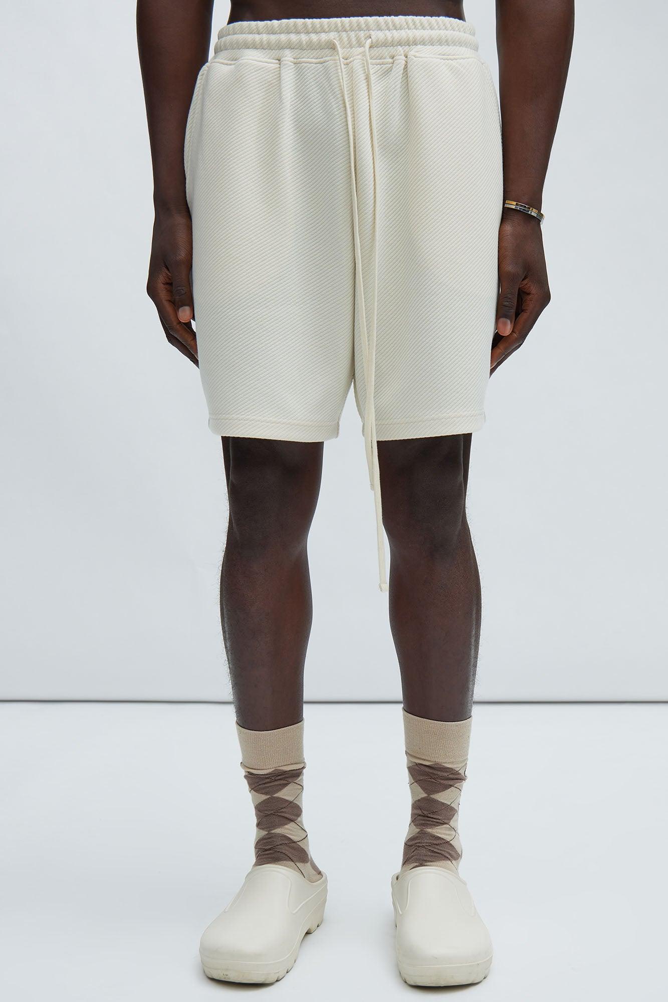 Kina Textured Shorts - Off White Product Image