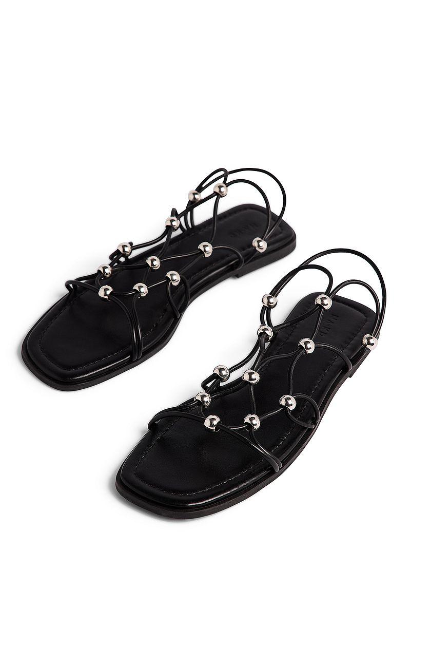 Beaded Flat Slippers Product Image