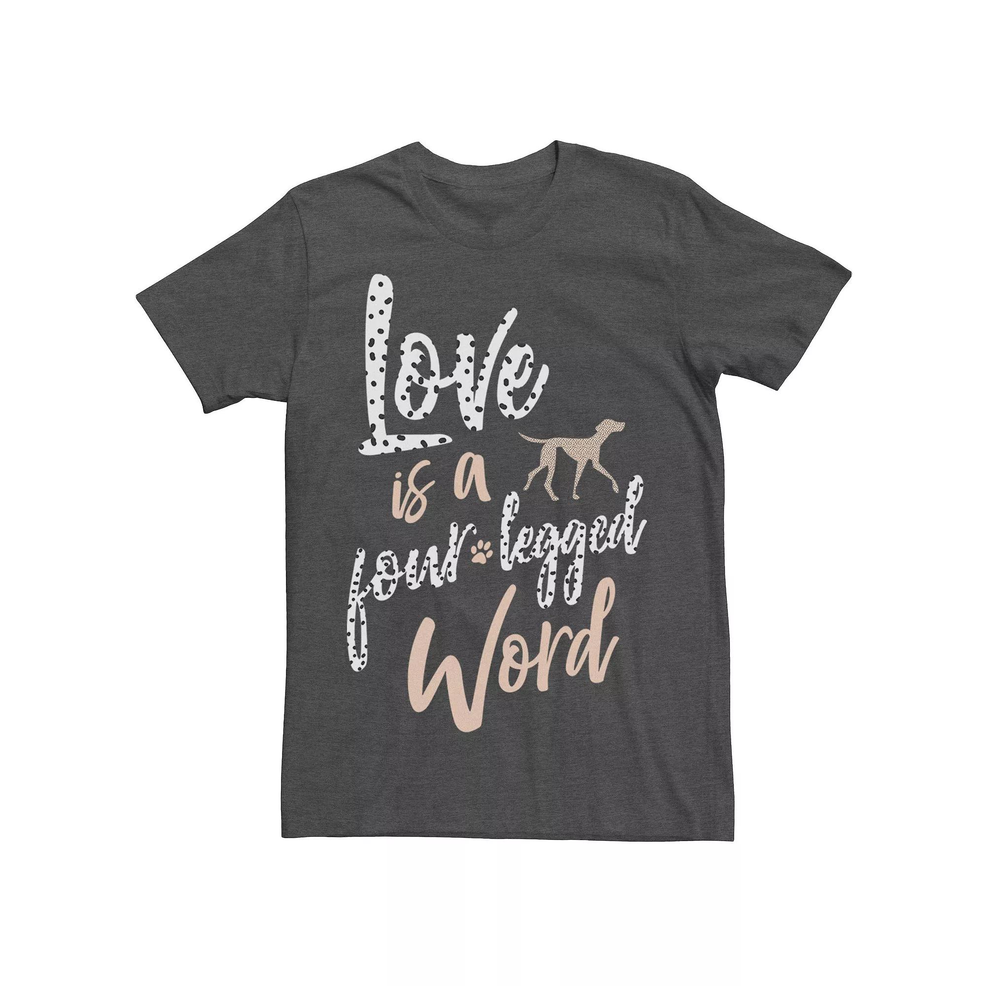 Disney's 101 Dalmatians Men's Love Is A Four Legged Word Tee,  Product Image