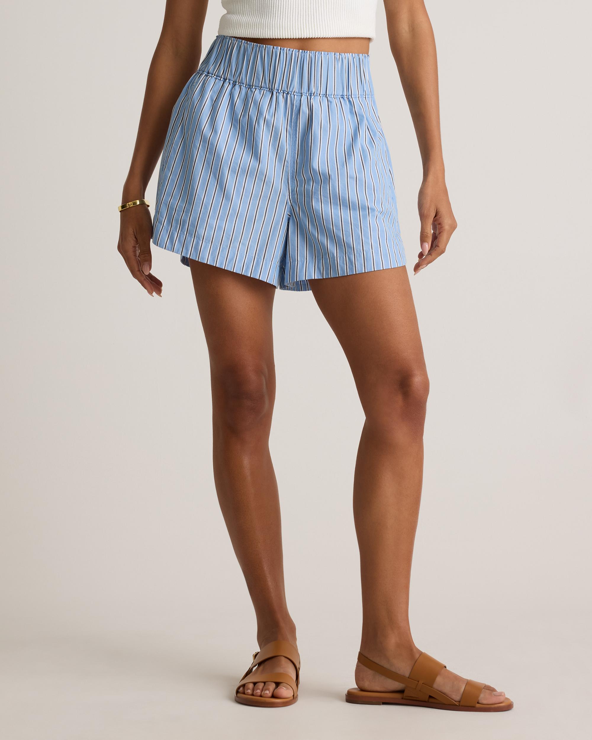 Quince | Women's Poplin Pull-On Shorts Organic Cotton Product Image