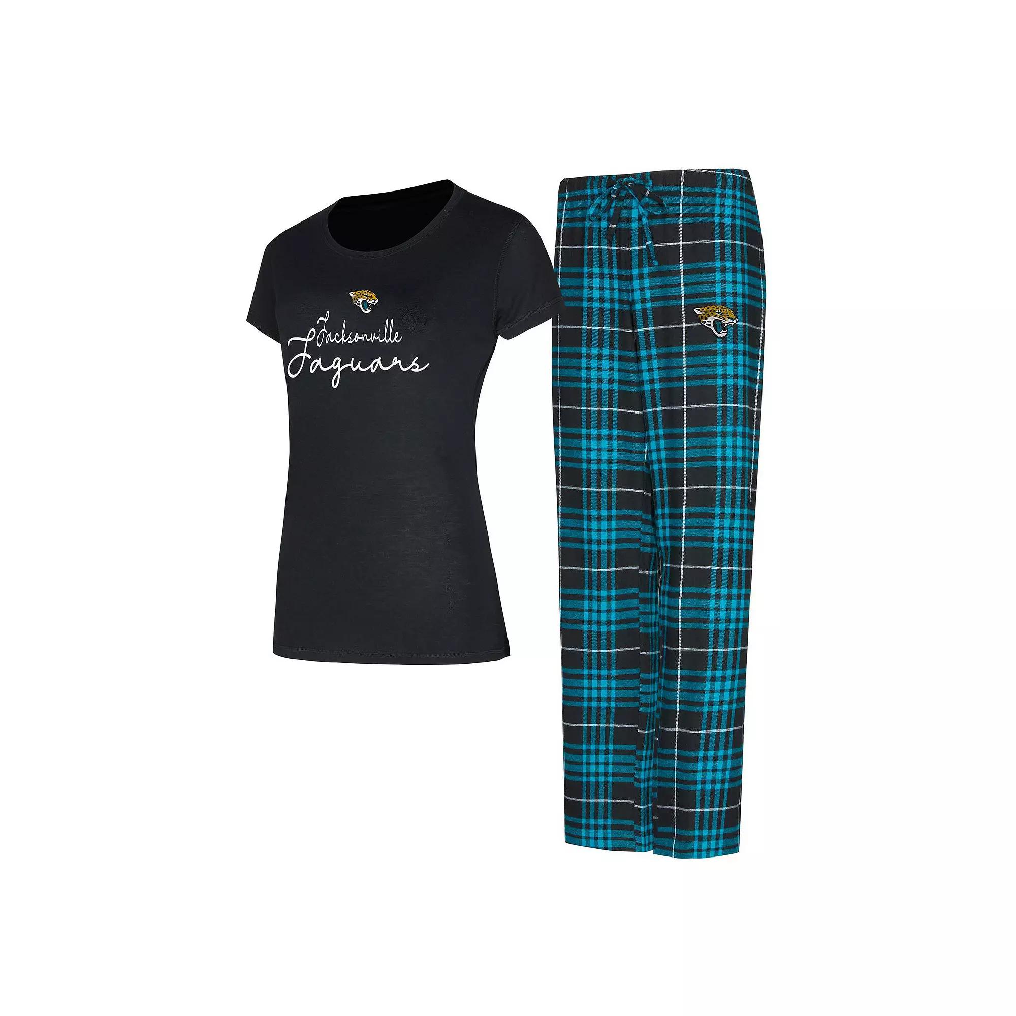 Women's Concepts Sport Jacksonville Jaguars Vector T-Shirt & Flannel Pants Sleep Set,  Product Image